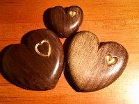 Hearts walnut  Hearts with a heart
